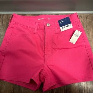 NWT Old Navy hot pink High Rise Jean Shorts